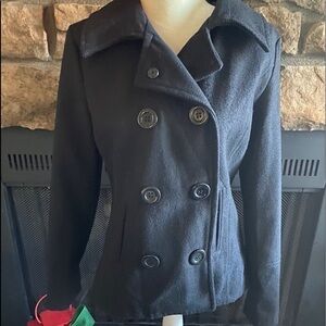 FULL TILT-BLACK PEA COAT-SIZE LARGE